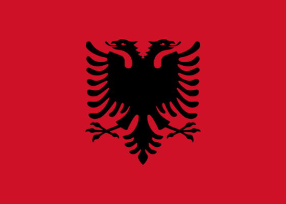 Flag of Albania - Republic of Albania - Allflags.org