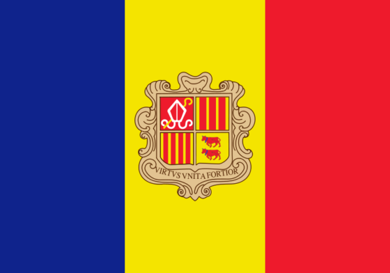 Flag of Andorra - Principality of Andorra - All Flags ORG
