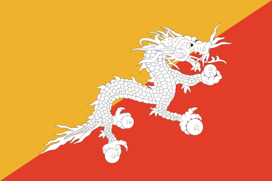 Flag of Bhutan - Kingdom of Bhutan - All Flags ORG