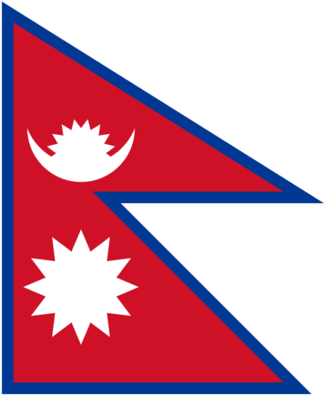 Flag of Nepal - Federal Democratic Republic of Nepal - All Flags ORG